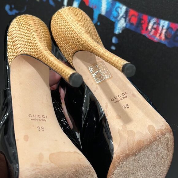 Gucci Patent Peep Toe Heels - Picture 5 of 10